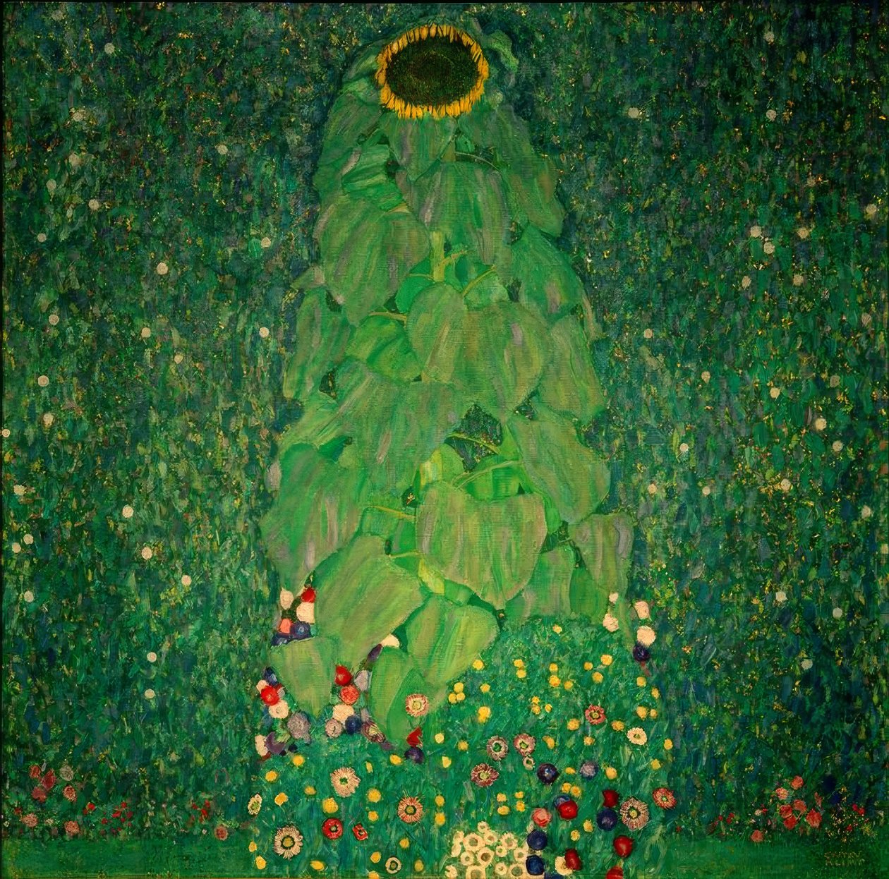 Giclée Of Gustav Klimt's "Cottage Garden With Sunflowers